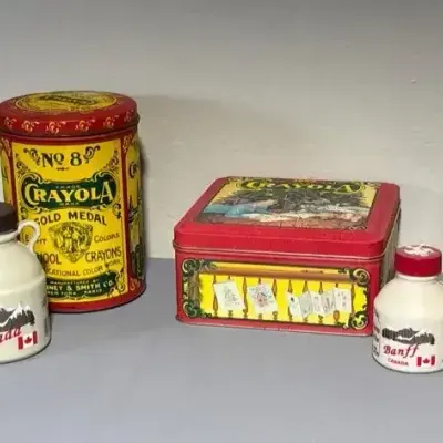 Vintage Syrup Container Collection: Log Cabin, Crayola & More
