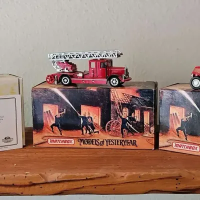 Matchbox Models of Yesteryear Emergency Vehicle Trio with Boxes