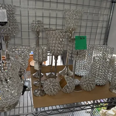 Beaded Candle Holders And Vases 