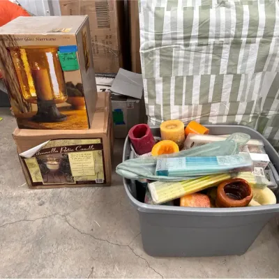 Hurricane Lamps, Citronella Candle, Box Of Candles