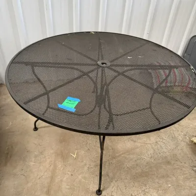 Black Metal Outdoor Patio Table 54 X 29.