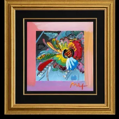 Peter Max "NY Flower Show" 1999 Signed Mixed Media Acrylic & Lithograph w/Park West COA