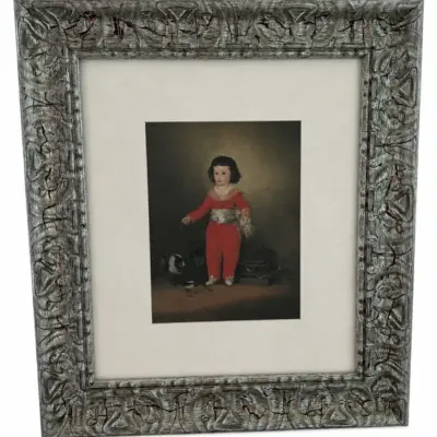 Ornately Framed Classical Child Portrait Art Print