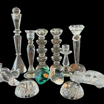 Shannon Crystal Candlesticks & Decorative Paperweights