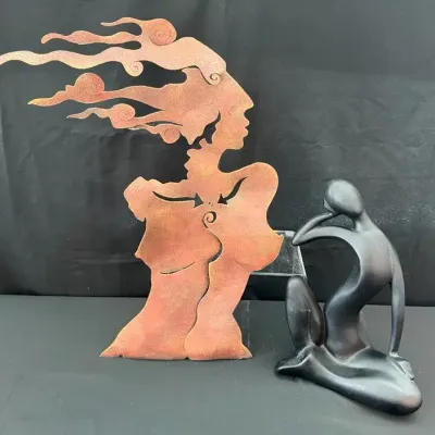 Abstract Female Figure Sculptures