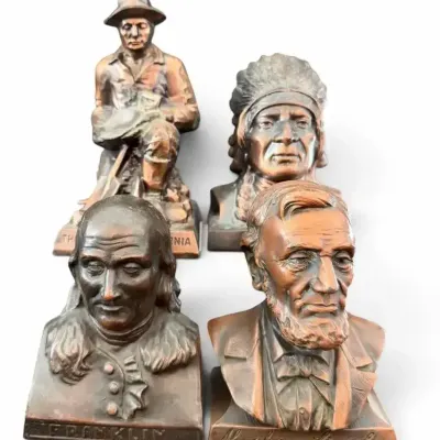 Vintage Abraham Lincoln & Historical Figural Advertising Coin Banks