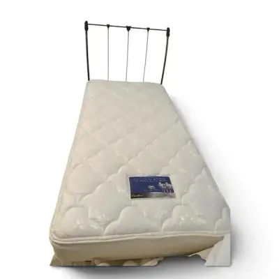 Twin Bed with Serta Mattress, Box Spring & Metal Headboard