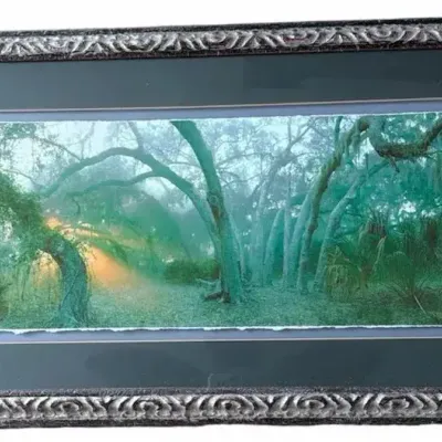 Framed Southern Live Oak Landscape Art Print