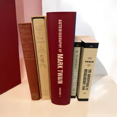 Mark Twain Book Collection with Heritage Press Tom Sawyer & 1935 Yale Edition