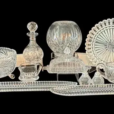Brilliant Elegance Vintage Cut Crystal Serving Collection