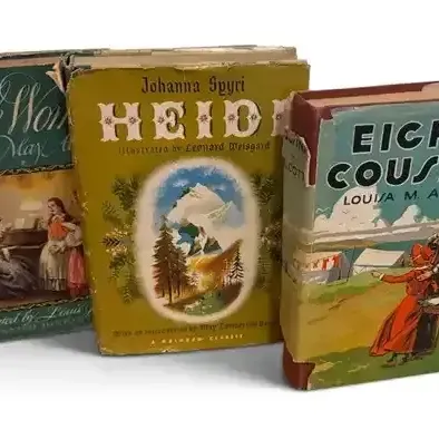 Vintage Little Women, Heidi & Eight Cousins Illustrated Hardcover Books