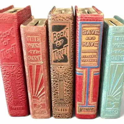 Vintage Bankers Utilities Book-Form Savings Banks
