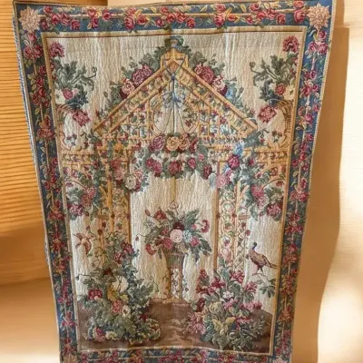La Roseraie French Jacquard Floral Tapestry- Wall Hanging 