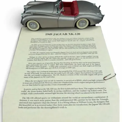 1949 Jaguar XK-120 Roadster Model Car with Certificate