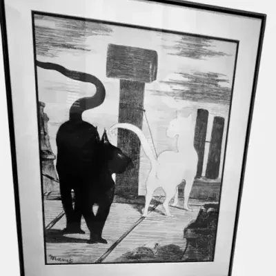 Édouard Manet “The Cats’ Rendez-Vous” Metropolitan Museum of Art 1997 Exhibition Poster