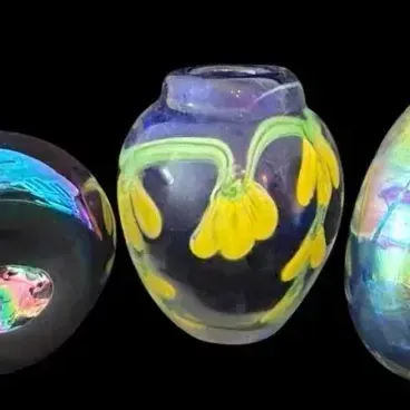 Iridescent Art Glass Decorative Collection
