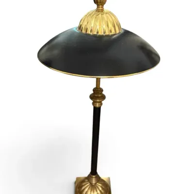 Brass & Black Metal Accent Lamp