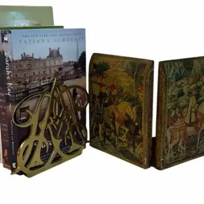 Decorative Bookend Collection with Assorted Books