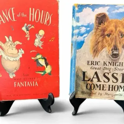 FIRST EDITION 1940 Walt Disney Fantasia “Dance of the Hours” & Vintage Lassie Come-Home Book 