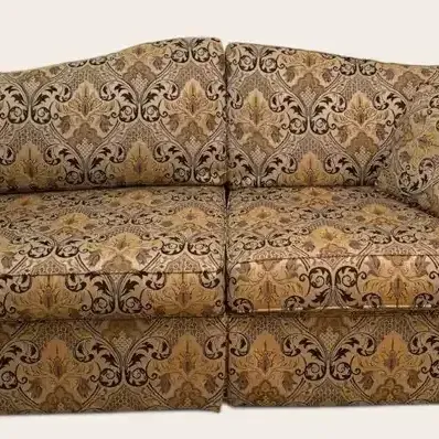 Traditional Damask Upholstered Sofa