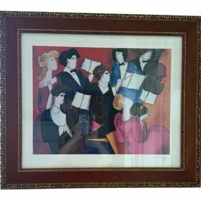 Signed Contemporary Chamber Orchestra Figurative Art Print