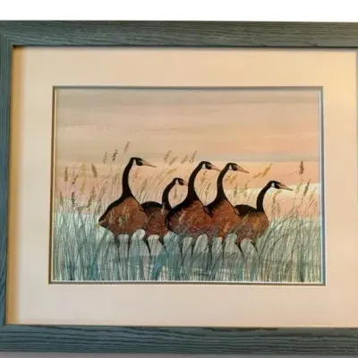 P. Buckley Moss Framed Canada Geese Print