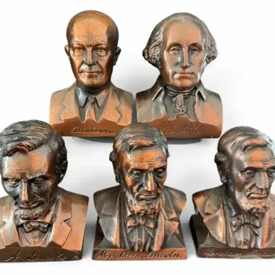 Vintage Banthrico President Coin Banks – Lincoln, Washington & Eisenhower
