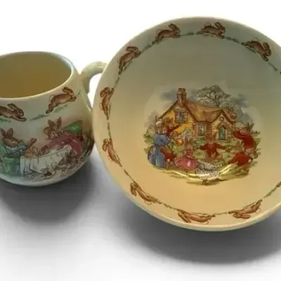 Royal Doulton Bunnykins Cup & Bowl 