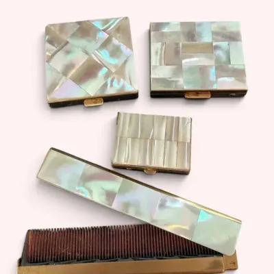 Vintage Volupt Mother-of-Pearl Vanity Set