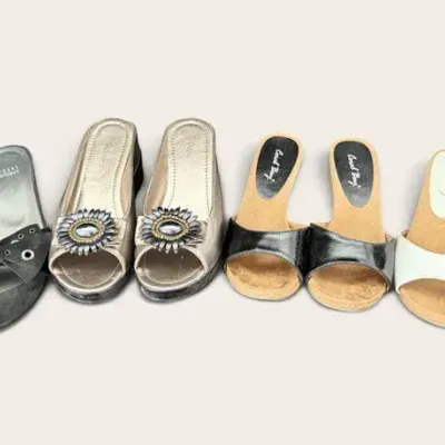 4 Pairs-Women’s Size 7 & 7 1/2 Sandals & Heels – Stuart Weitzman, Coral Bay & Embellished Styles