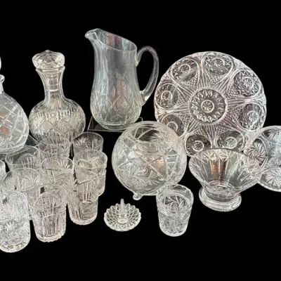Sparkling Elegance Vintage Cut Crystal Entertaining Collection