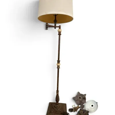 Ornate Swing-Arm Floor Lamp