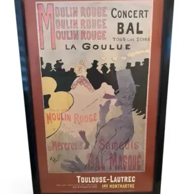 Henri de Toulouse-Lautrec “Moulin Rouge – La Goulue” Framed Exhibition Poster 