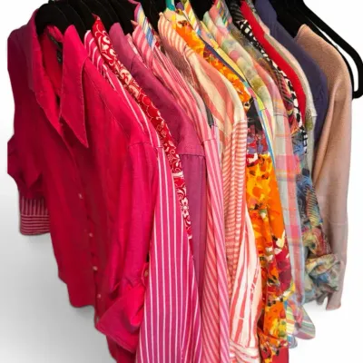 Mystery Women’s Button-Up Shirts- Colorful Prints, Chico’s, Tommy Hilfiger & Boutique Brands