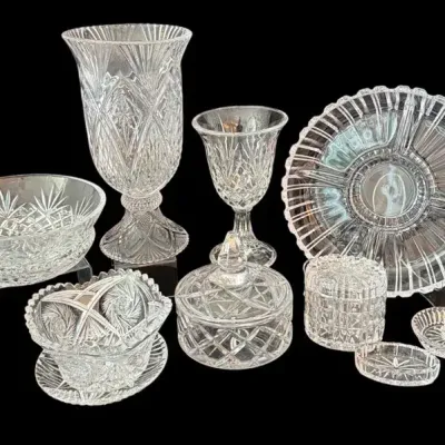 A Variety of Vintage Cut Crystal Decor