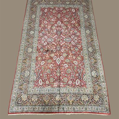 Traditional Red & Ivory Area Rug – Intricate Design