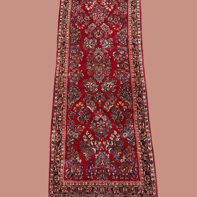 Classic Red & Blue Handmade Area Rug