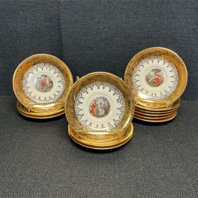 Sale Photo Thumbnail #20: Lot # : 508 - 24 Kt Edgewood China Plates
