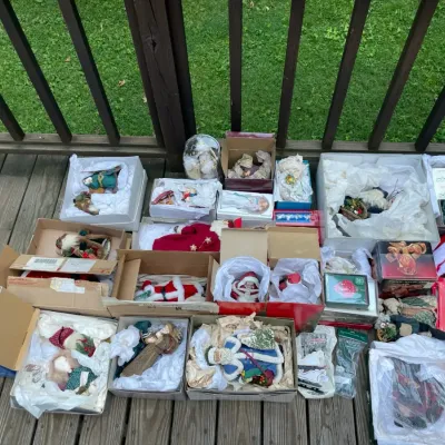 Lot of christmas decorations