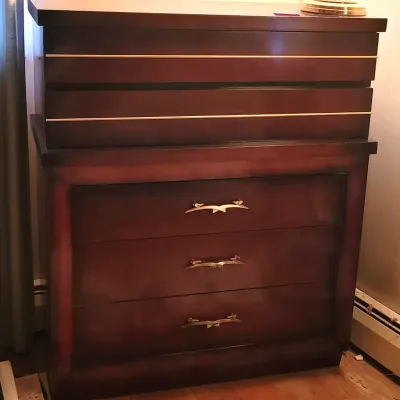 Mid century cherry tall dresser