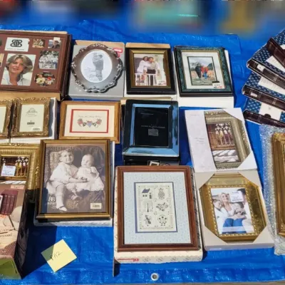 Lot of unused picture frames and photo albums