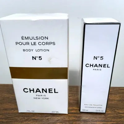 002 two boxes of new sealed chanel no 5 products