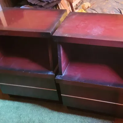 Pair of mid century cherry night stands