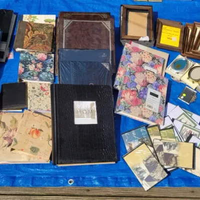 Large lot of photo albums and picture frames