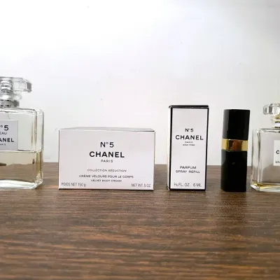 Lot of 5 used chanel beauty products perfume