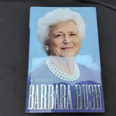 Memoir signed by barbara bush
