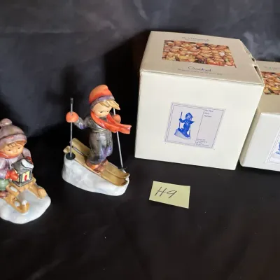 Two winter themed hummel figurines
