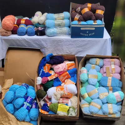 Large lot of yarn