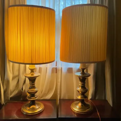 Pair of vintage brass lamps