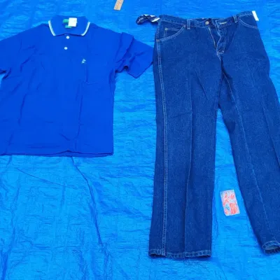 Vintage munsingwear shirt and calvin klein jeans with tags